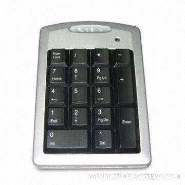 Compact Keypad with Built-in USB 2.0 Hub and Built-in Backspace